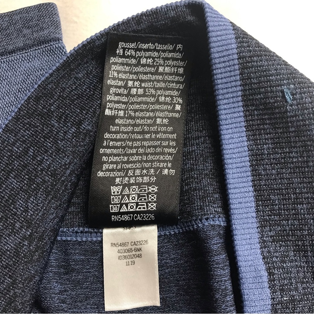 Victoria Secret PINK Pants Leggings XS Full Length Tight High Waist Navy Blue - Picture 12 of 14